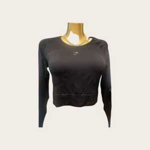 Gymshark Black Long Sleeve Crop Top